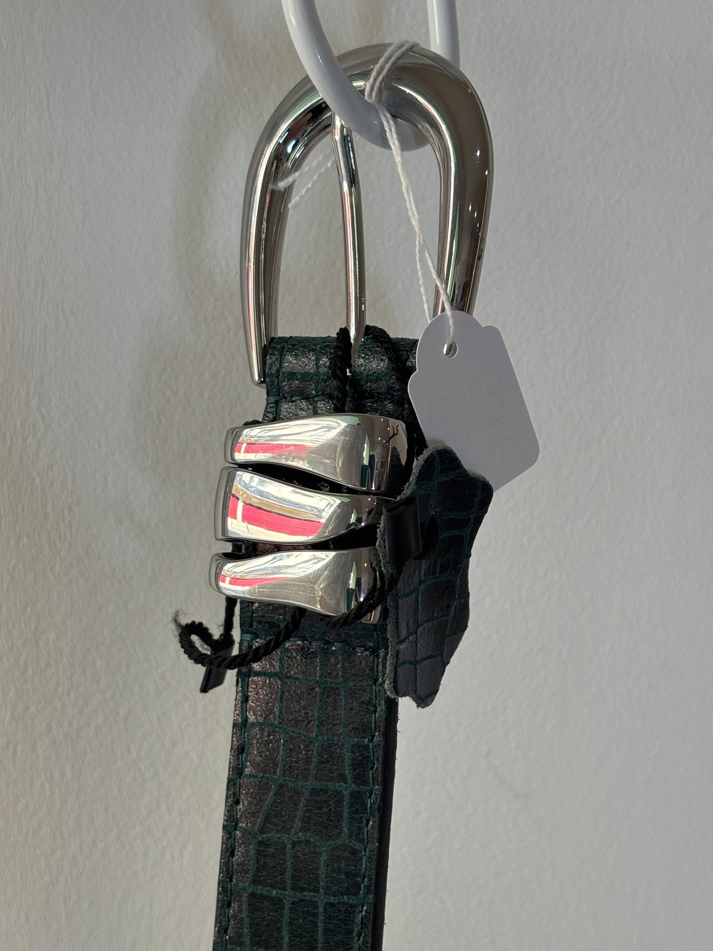 Ceinture vert croco